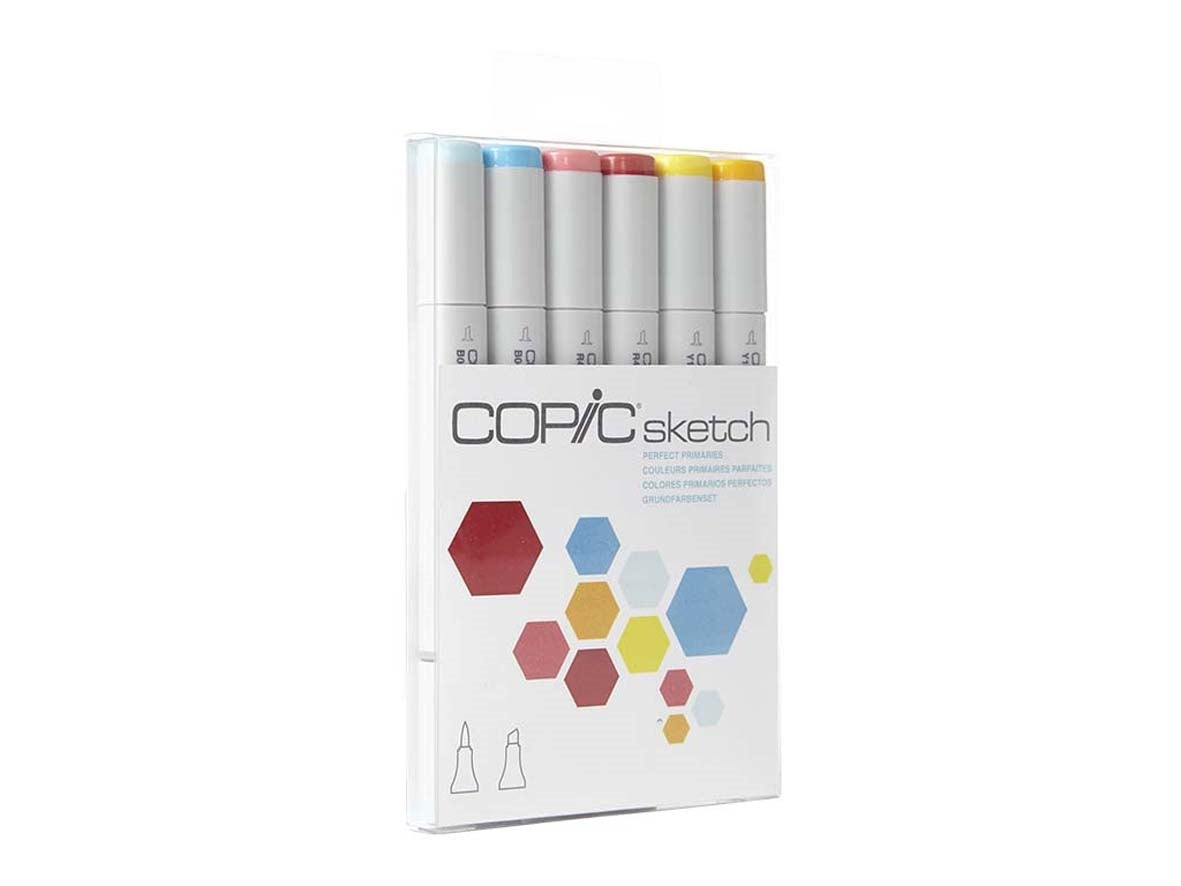 COPIC Sketch Marker 6Cols Set Perfect Primaries