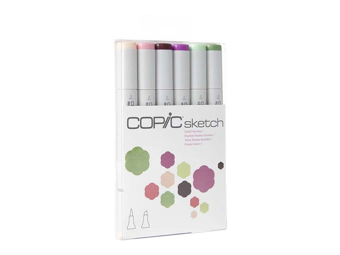 COPIC Sketch Marker 6Cols Set Floral Favorites 1