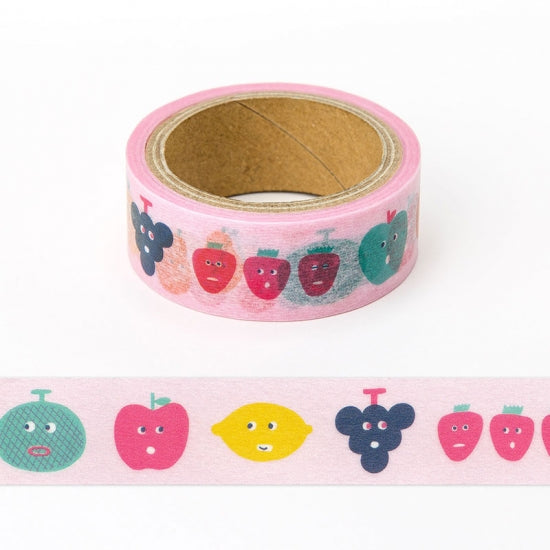 AIUEO Masking Tape Fruits Mix
