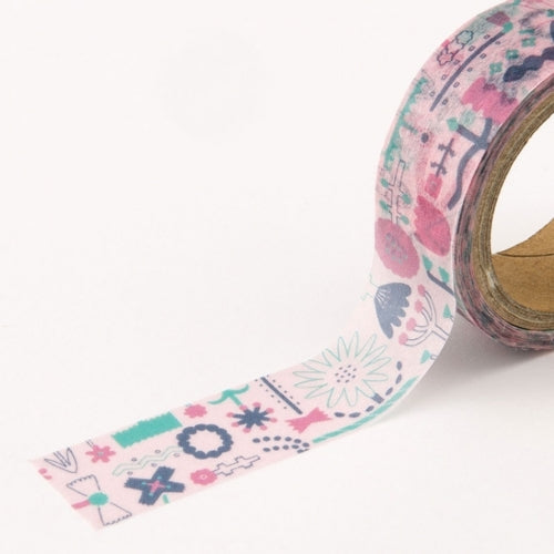 AIUEO Masking Tape Morning Flower