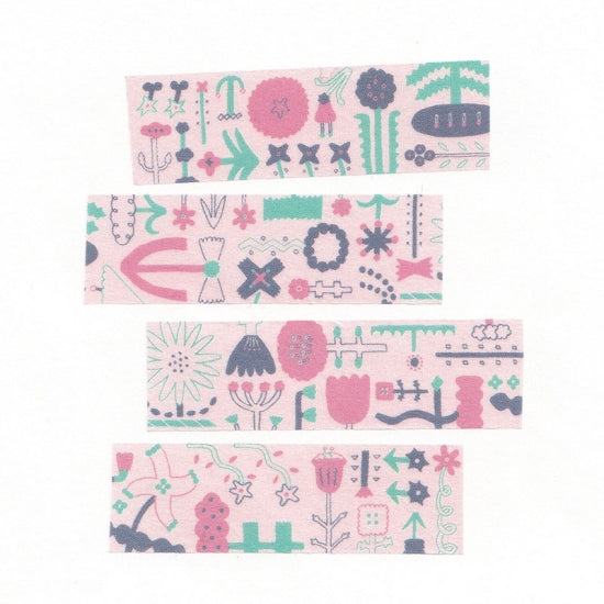 AIUEO Masking Tape Morning Flower