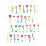 AIUEO Masking Tape Flower Colorful