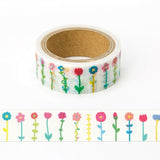 AIUEO Masking Tape Flower Colorful