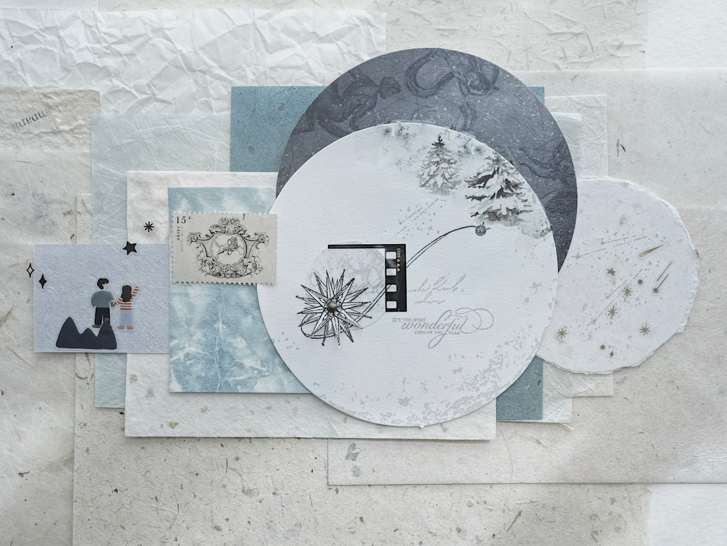 JIEYANOW ATELIER Rubber Stamp Christmas Special Wishing Star