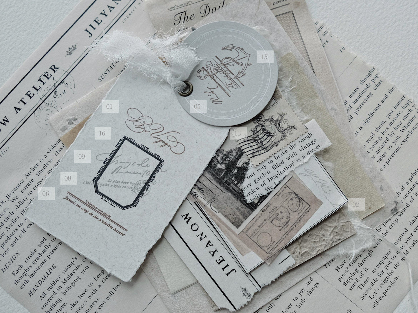 JIEYANOW ATELIER Rubber Stamp Bon Voyage Series Aesthetic Words 05