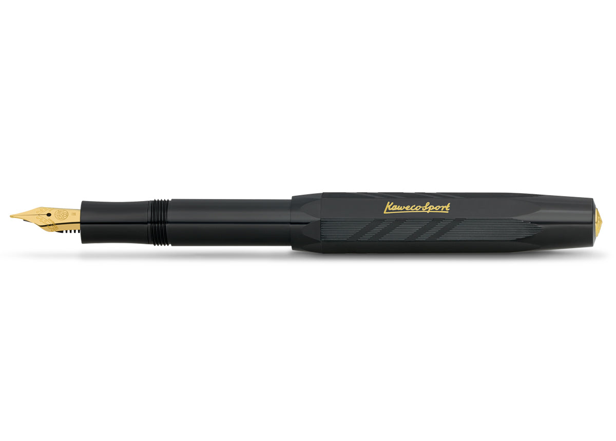 KAWECO Classic Sport Guilloche 1935 Fountain Pen Black Fine