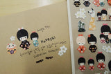 SUATELIER Stickers Kokeshi