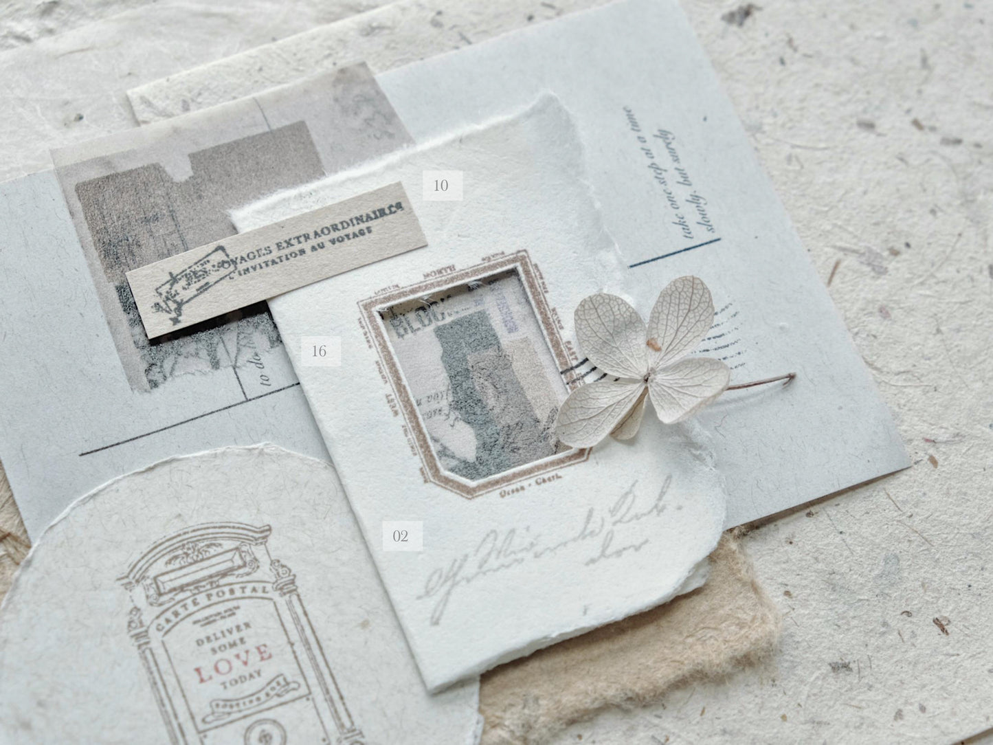 JIEYANOW ATELIER Rubber Stamp Bon Voyage Series Bon Voyage