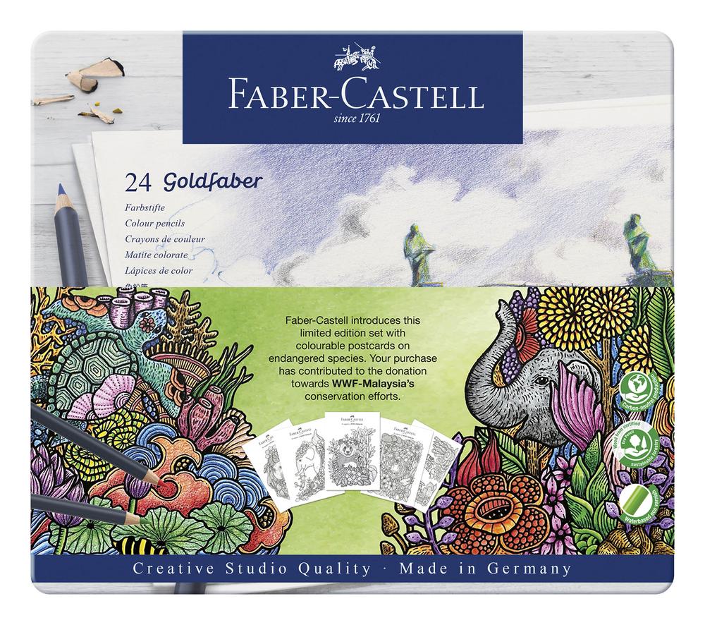 FABER-CASTELL Goldfaber Color Pencils-Tin of 24pcs