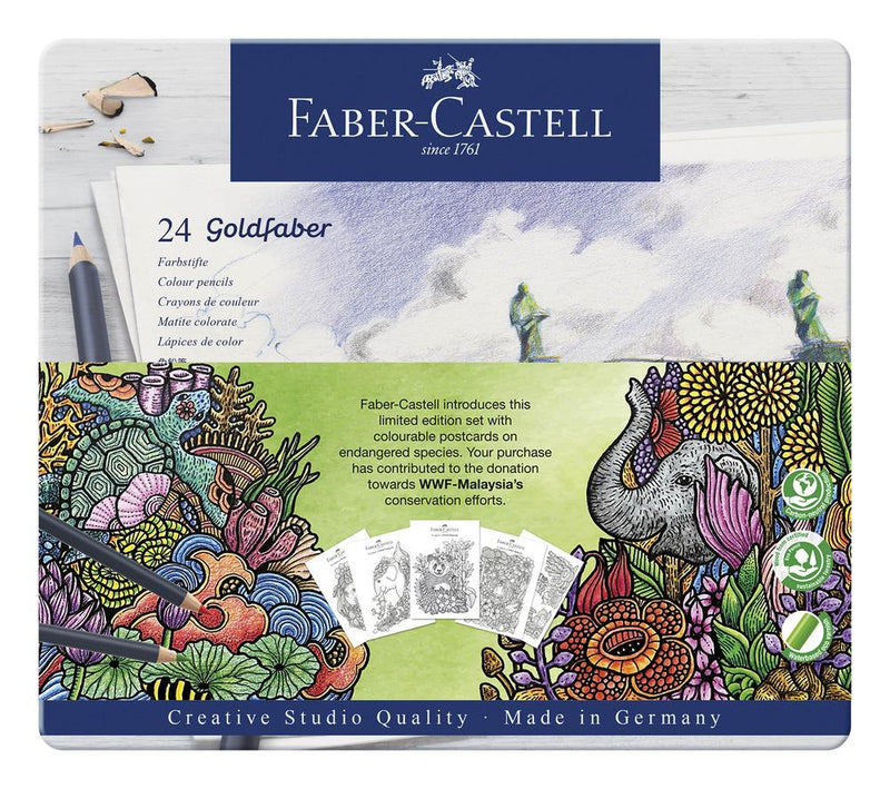 FABER-CASTELL Goldfaber Color Pencils-Tin of 24pcs