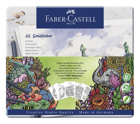 FABER-CASTELL Goldfaber Color Pencils-Tin of 48pcs