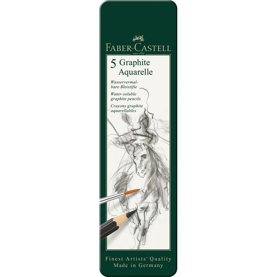 FABER-CASTELL Graphite Aquarelle Tin of 5