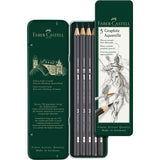 FABER-CASTELL Graphite Aquarelle Tin of 5