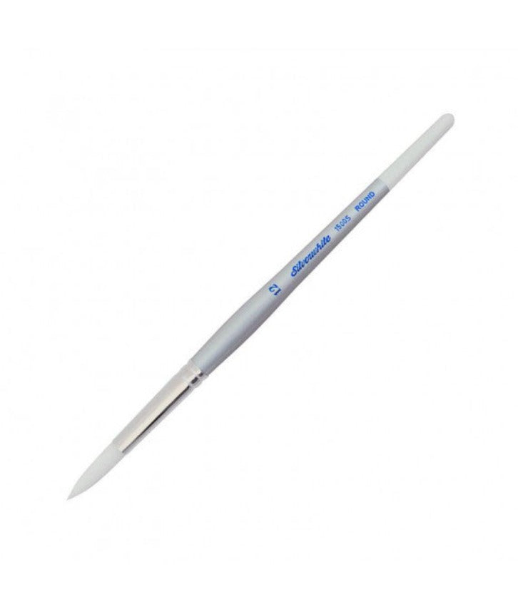 SILVERWhite White Taklon Short - Round 12