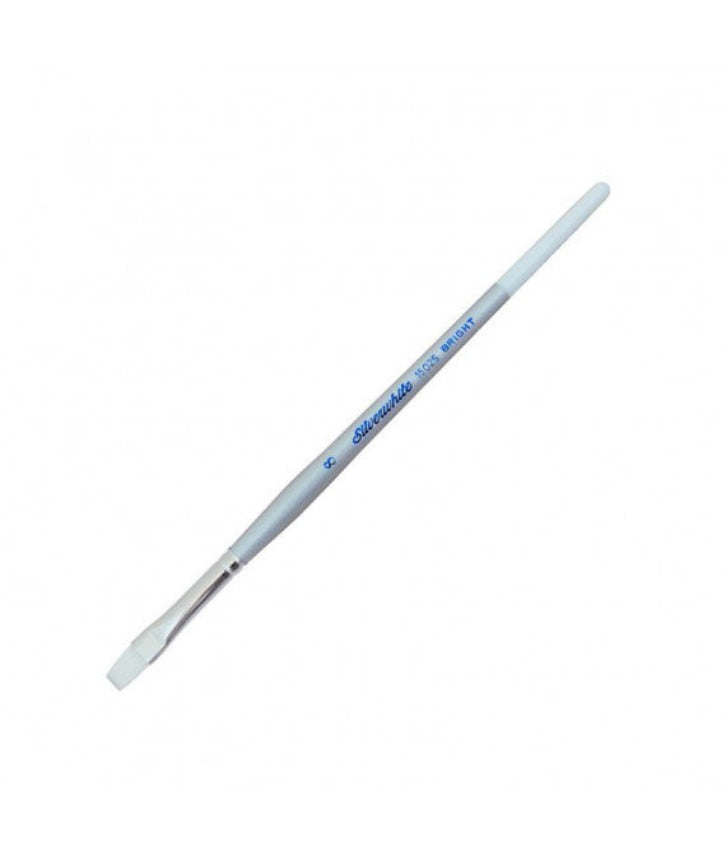 SILVERWhite White Taklon Short - Filbert 8