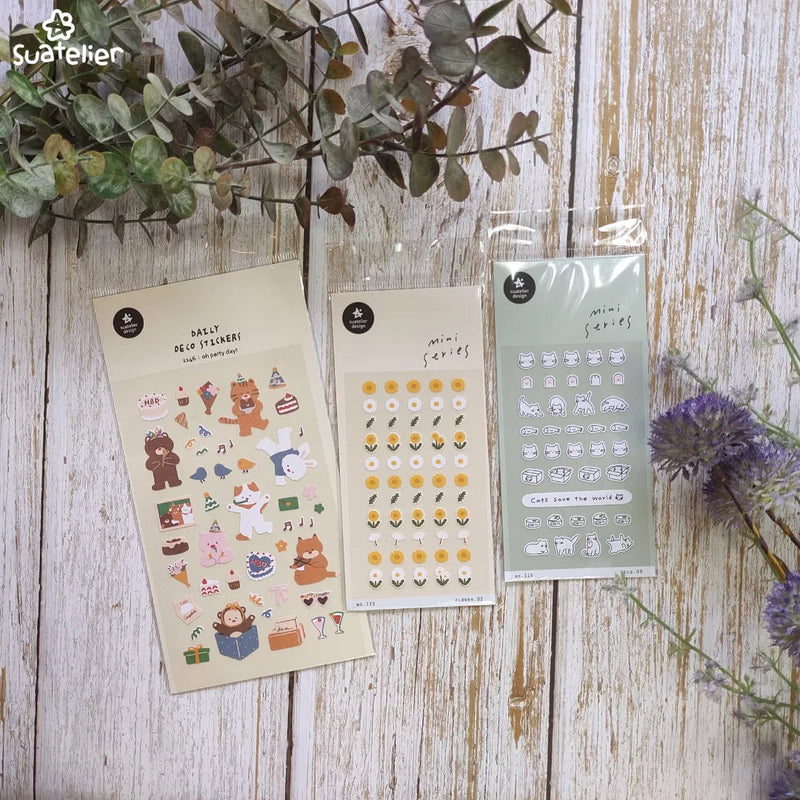 SUATELIER Mini Series Stickers Flower 02 Yellow