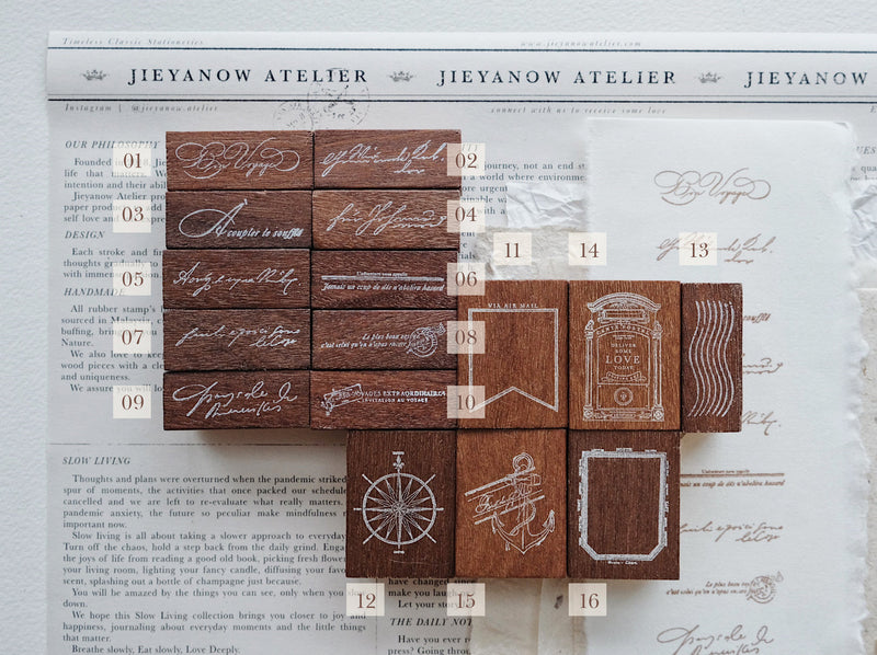 JIEYANOW ATELIER Rubber Stamp Bon Voyage Series Bon Voyage