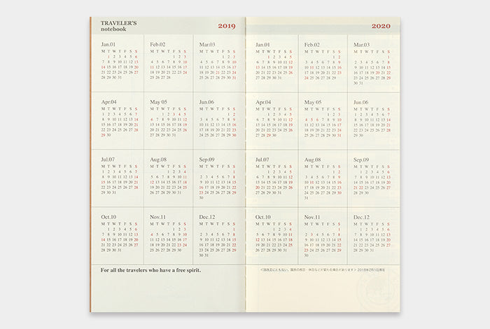 TRAVELER'S 2019 Notebook Refill