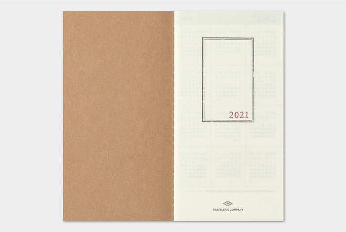 TRAVELER'S Notebook Refill 2021 Monthly