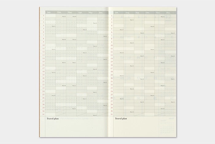 TRAVELER'S Notebook Refill 2021 Monthly