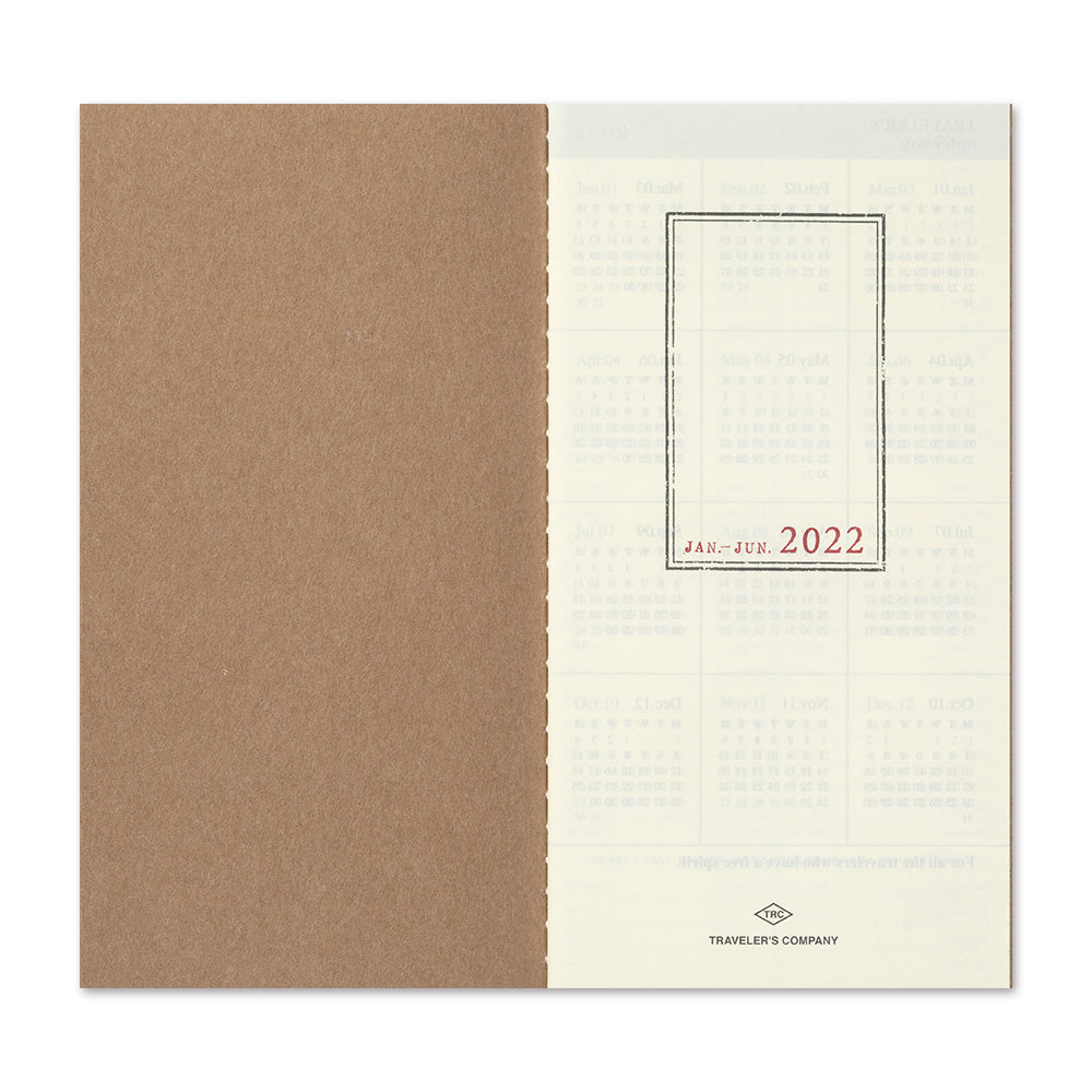 TRAVELER'S 2022 Notebook Refill Weekly + Memo