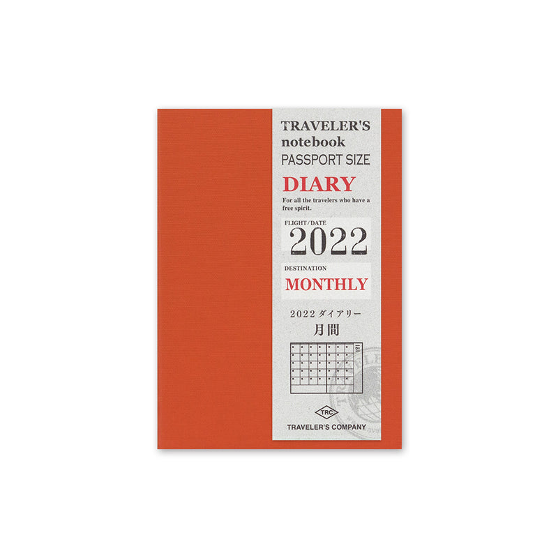 TRAVELER'S 2022 Notebook Passport Size Refill Monthly