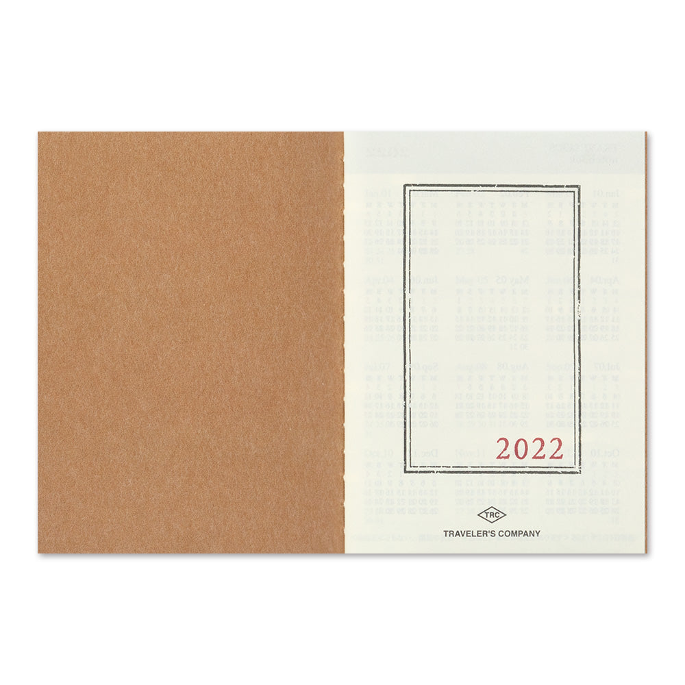 TRAVELER'S 2022 Notebook Passport Size Refill Monthly