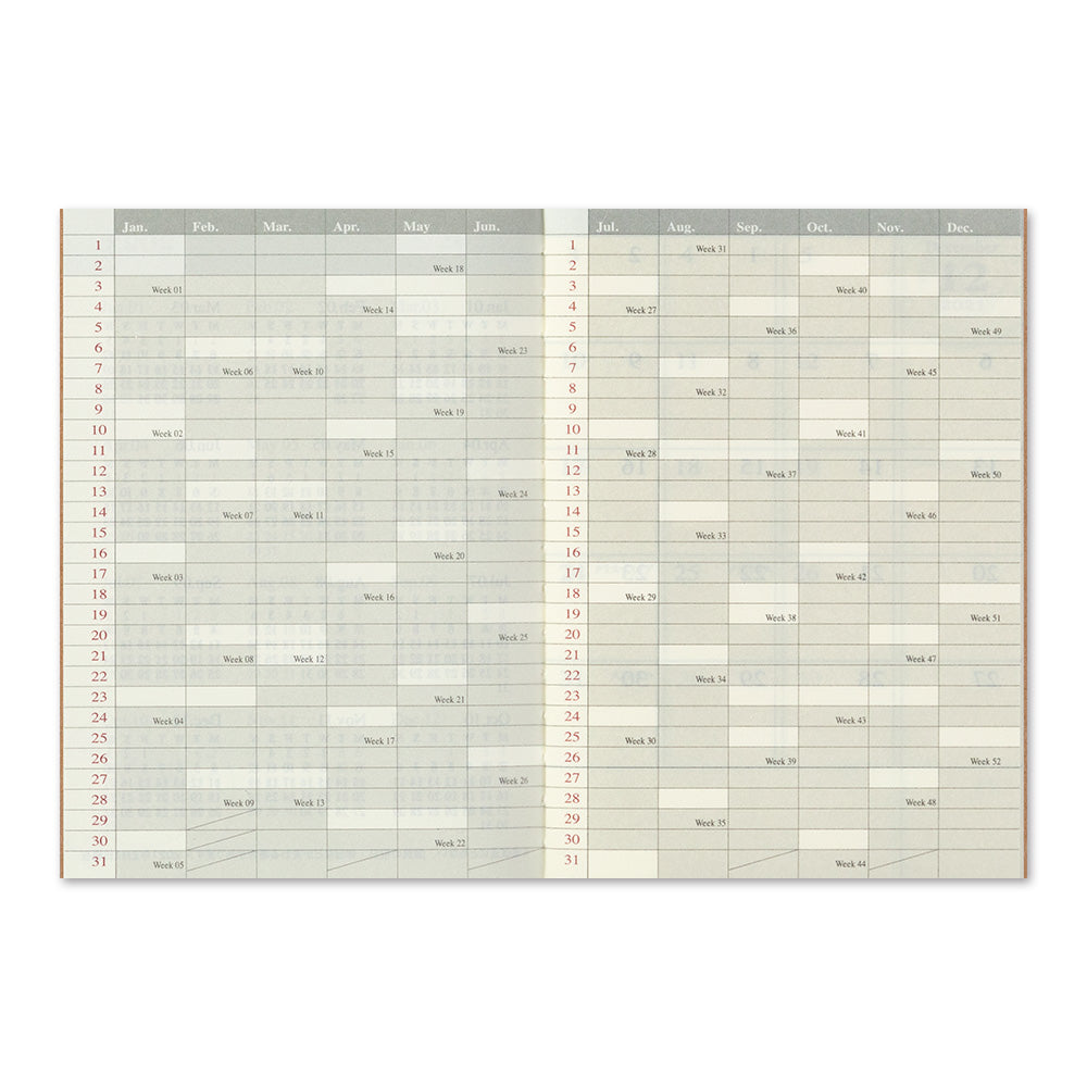 TRAVELER'S 2022 Notebook Passport Size Refill Monthly