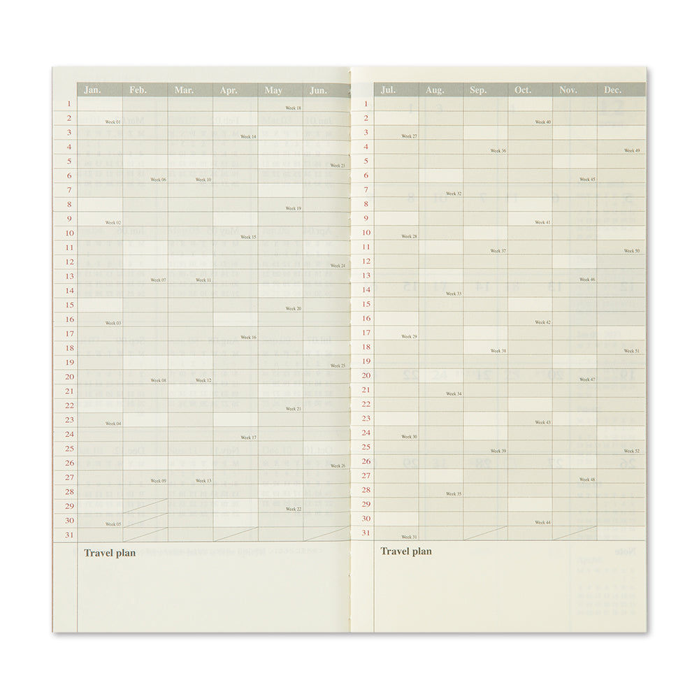TRAVELER'S 2023 Notebook Refill Monthly