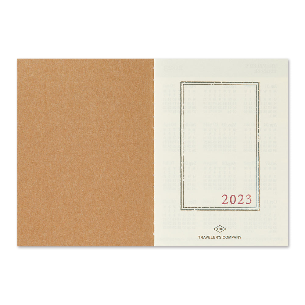 TRAVELER'S 2023 Notebook Passport Size Refill Monthly