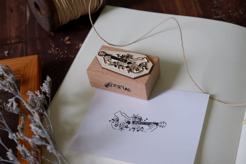 WLEKD Stationery Rubber Stamps - Play Guitar