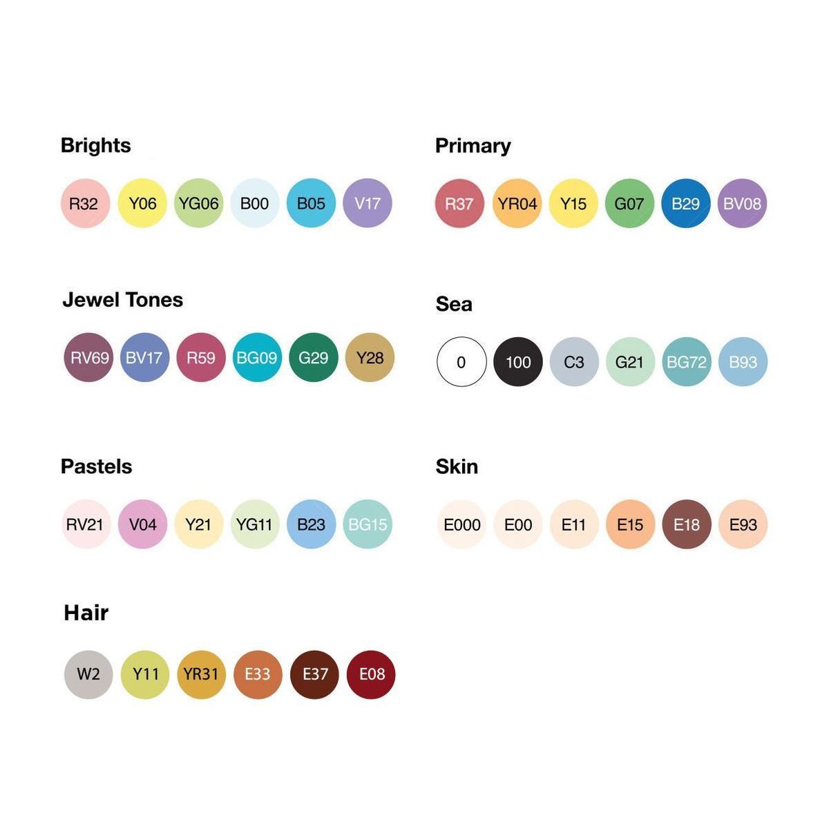 COPIC Ciao Marker 6Cols Set 1 Bright