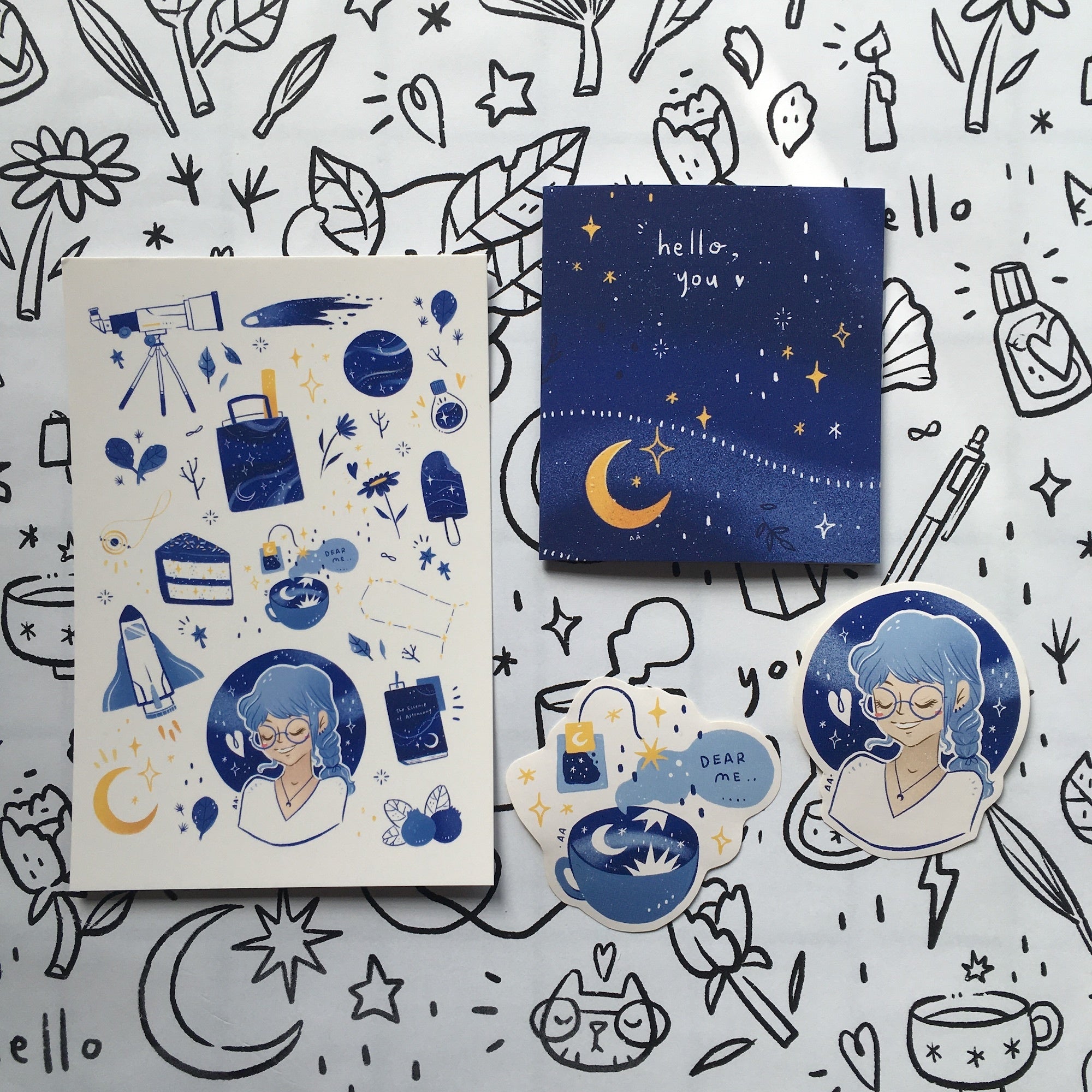 AZREENCHAN Art Print Postcard June's Pack
