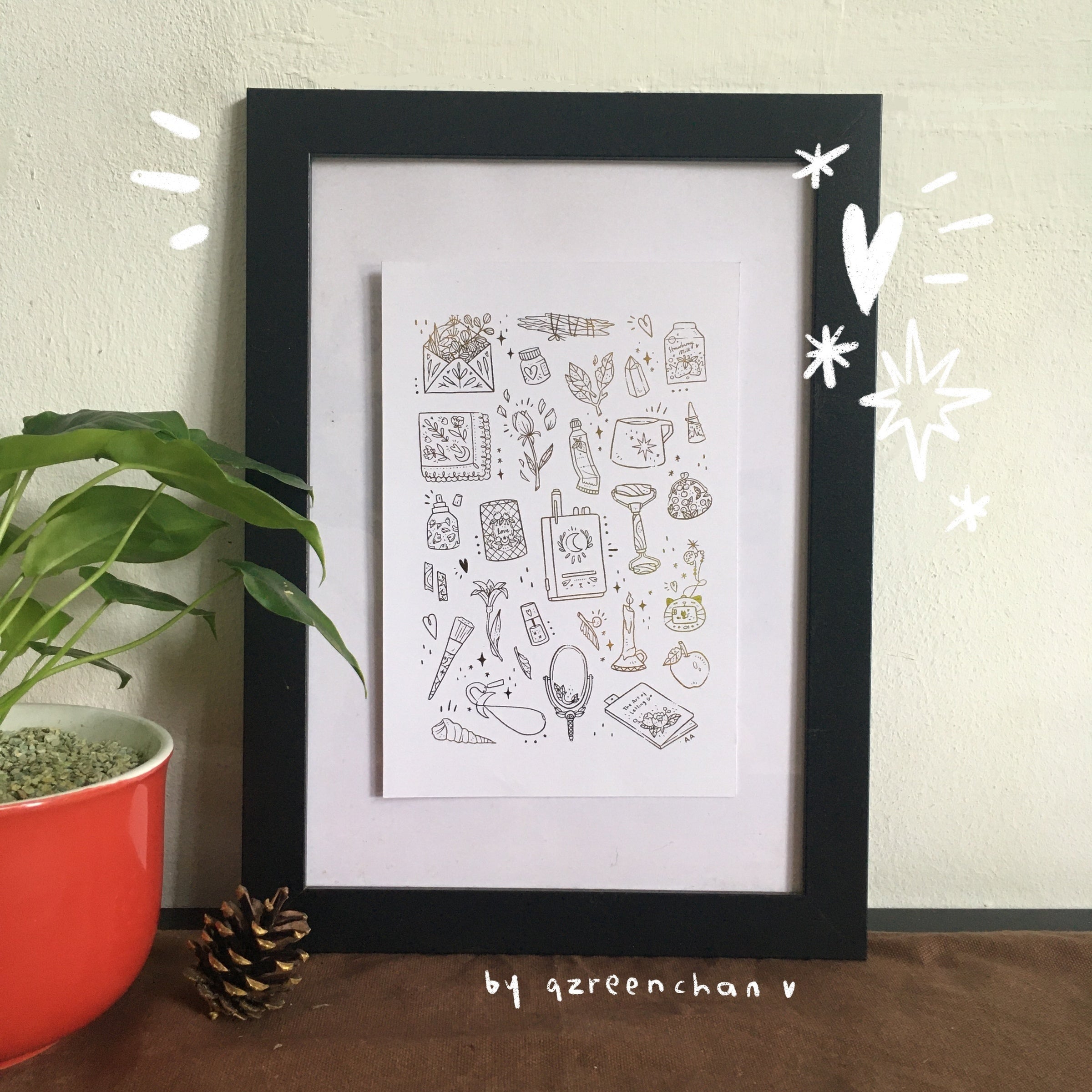 AZREENCHAN Art Print Postcard June's Pack