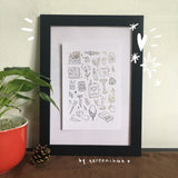 AZREENCHAN Art Print Postcard June's Pack