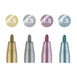 FABER-CASTELL Pitt Artist Pen Metallic Wallet of 4pcs
