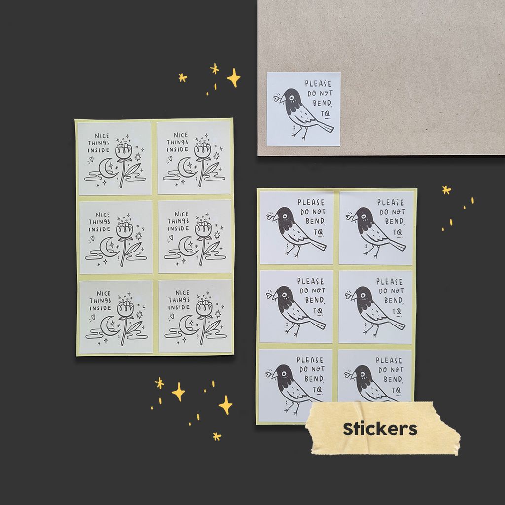 AZREENCHAN Label Sticker Set Nice Things Inside