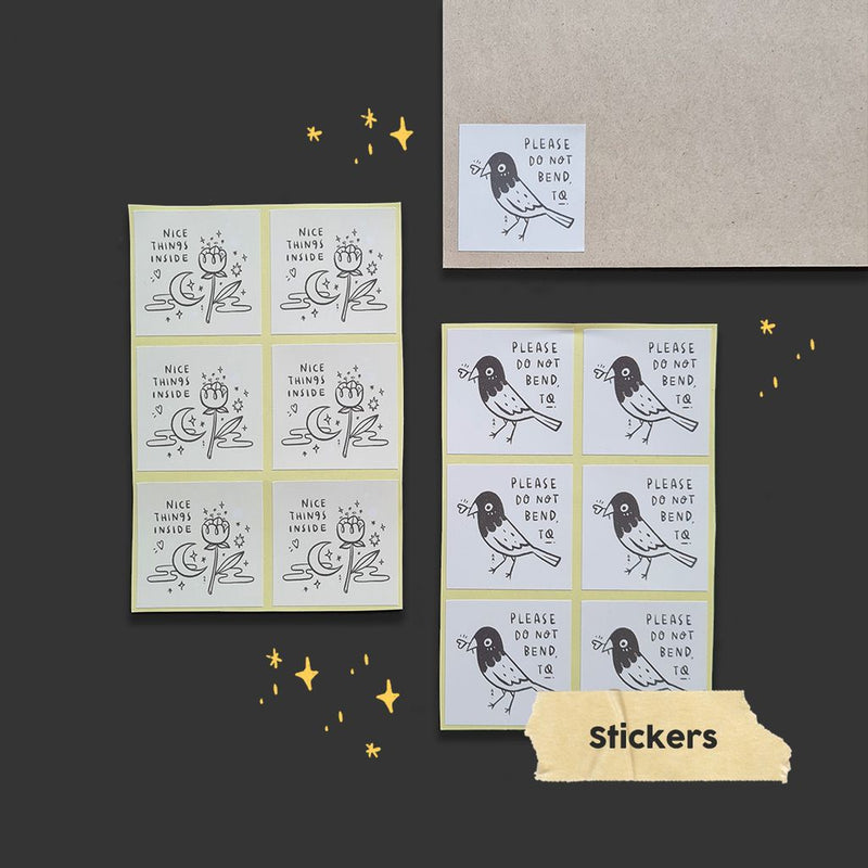 AZREENCHAN Label Sticker Set Do Not Bend