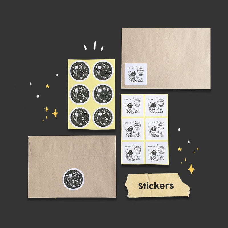 AZREENCHAN Label Sticker Set Hello
