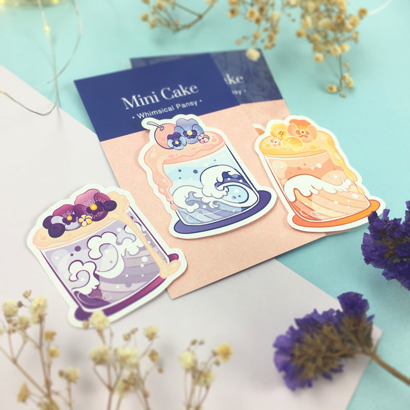 TFT Sticker Pack Mini Cake-Whimsical Pansy