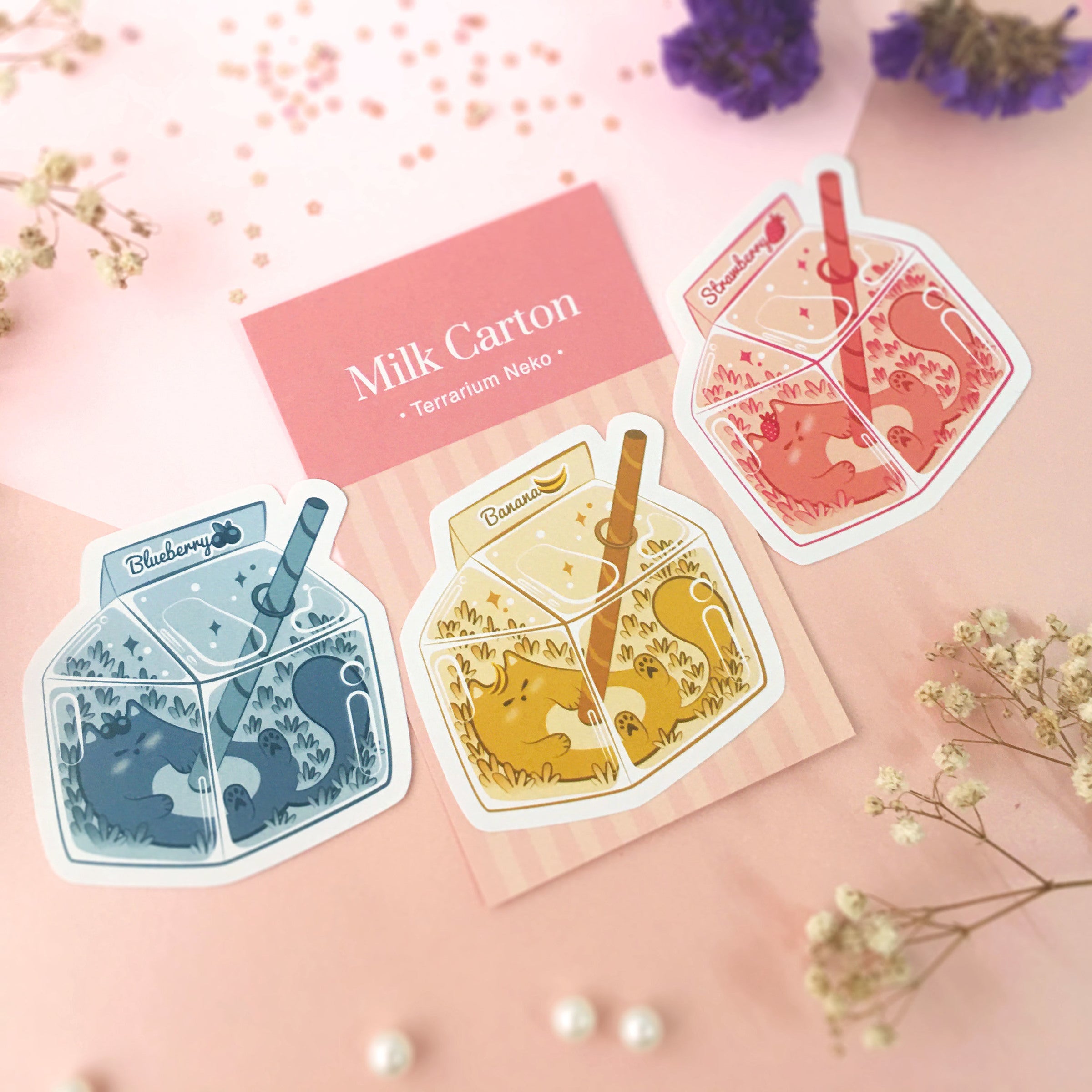 TFT Sticker Pack Milk Carton-Terrarium Neko