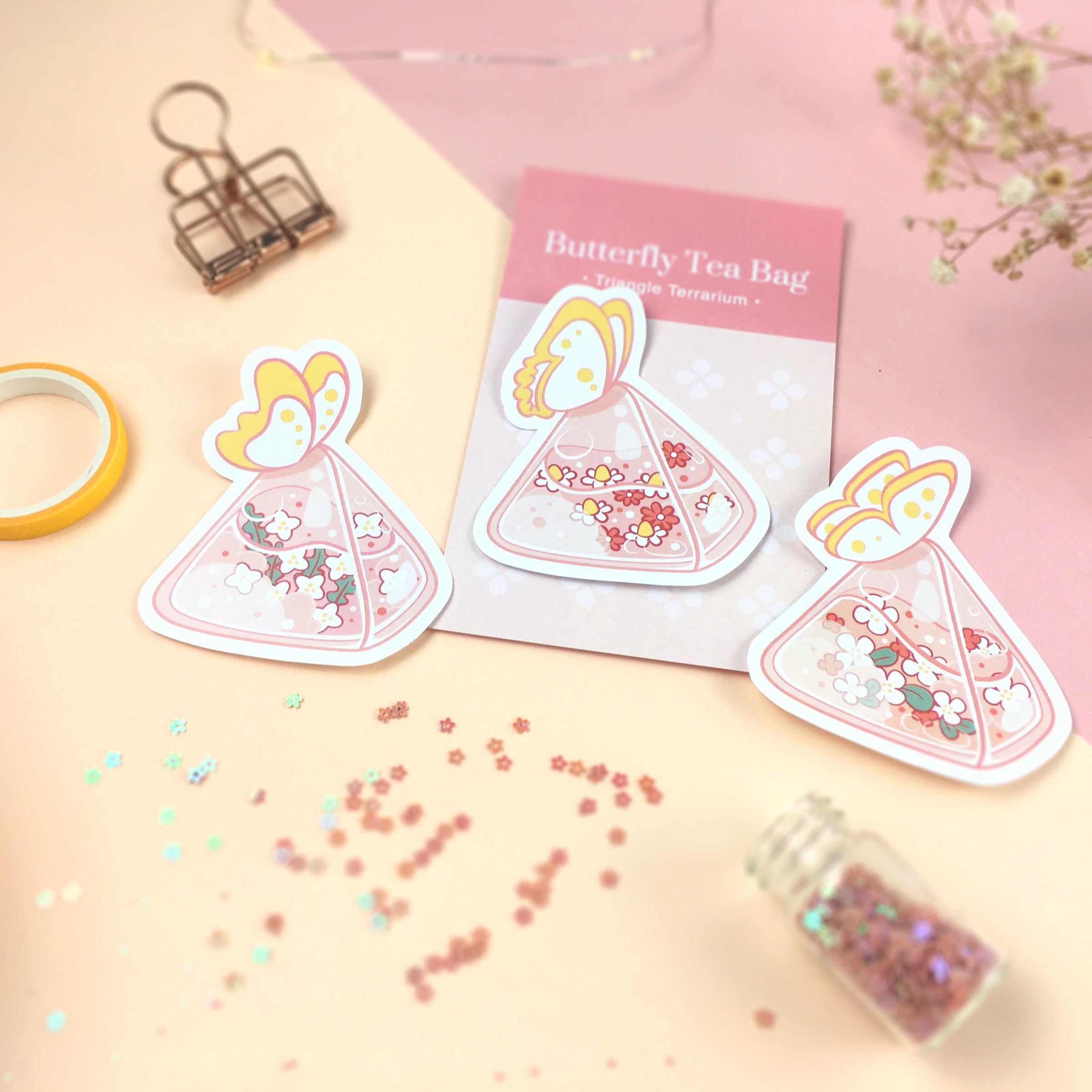 TFT Sticker Pack Butterfly Tea Bag-Triangle Terrarium