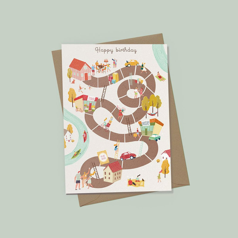 EJMEMENTO Greeting Card Ladder Birthday Plan