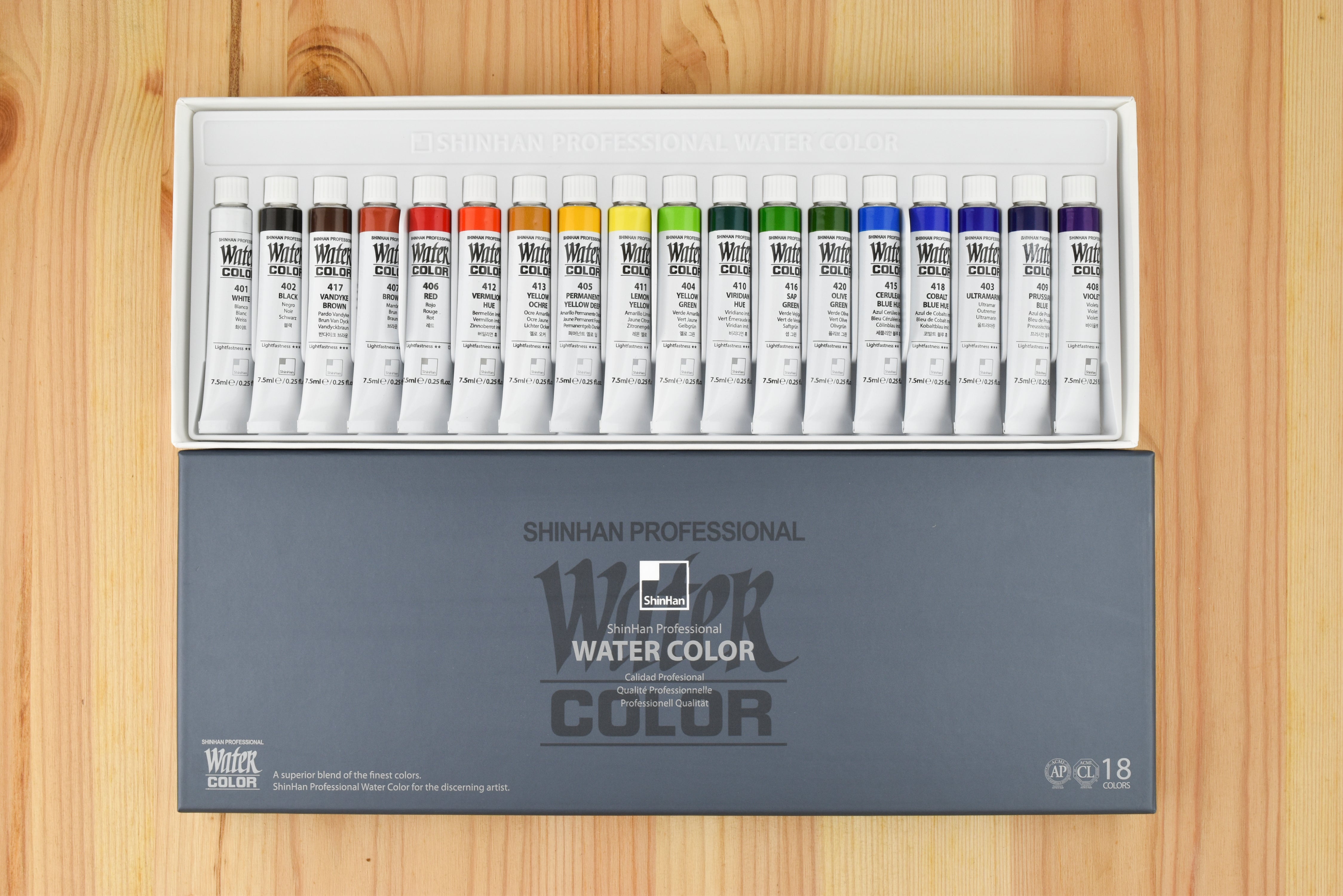ShinHan Pro WaterColor 7.5ml 18col