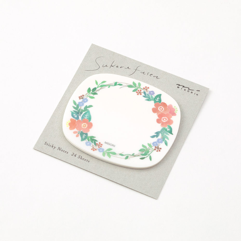 MIDORI Sticky Notes Transparency Wreath
