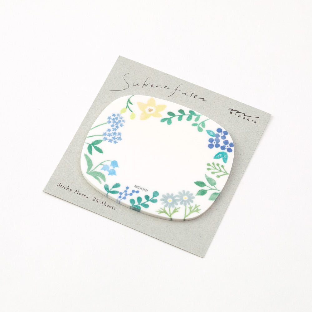 MIDORI Sticky Notes Transparency Wild Flowers