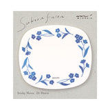 MIDORI Sticky Notes Transparency Blue Flowers