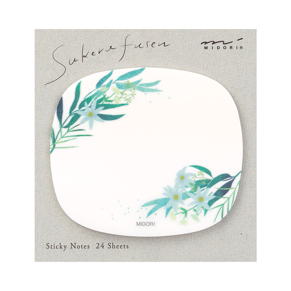 MIDORI Sticky Notes Transparency Leaves