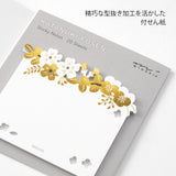 MIDORI Sticky Notes Die Cutting Foil Stamping Flowers
