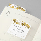 MIDORI Sticky Notes Die Cutting Foil Stamping Flowers